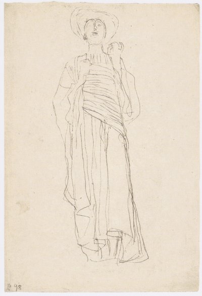 Weibliche Gestalt mit Toga (Studie für „Justitia“) von Gustav Klimt